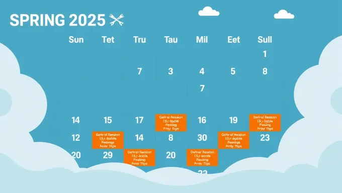 Calendrier de printemps 2025 de l'UIUC pour les enseignants et le personnel