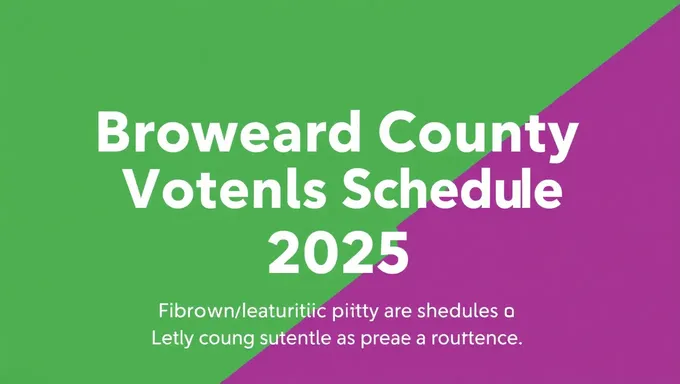 Calendrier de vote anticipé du comté de Broweard 2025 annoncé