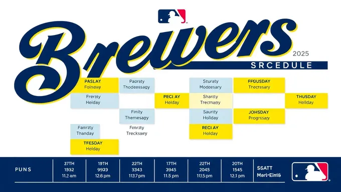 Calendrier des Brewers 2025 : Guide des matchs à venir