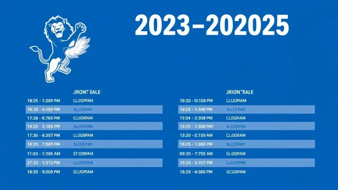 Calendrier des Lions 2023-2025 : blessures et mises à jour des joueurs