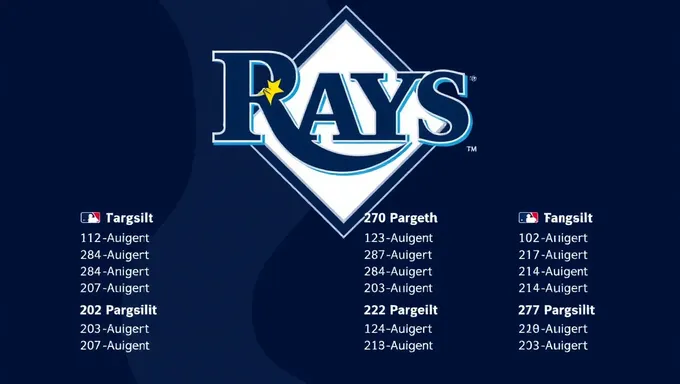 Calendrier des Rays de Tampa Bay 2025 disponible maintenant