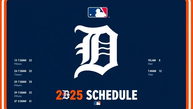 Calendrier des Tigers de Détroit 2025 annoncé