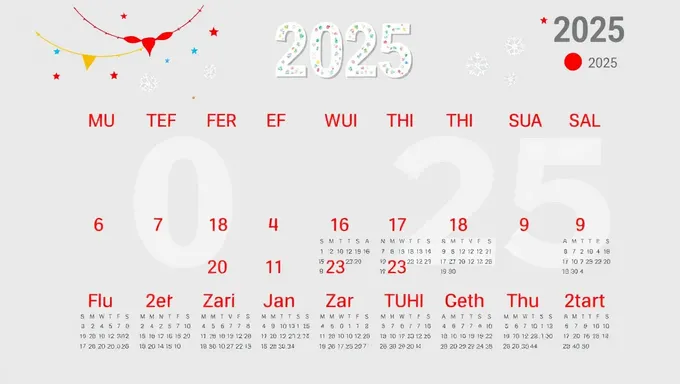 Calendrier des fêtes pour 2025 dévoilé