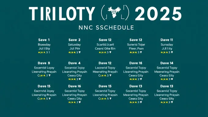 Calendrier des événements du NC 2025 annoncé