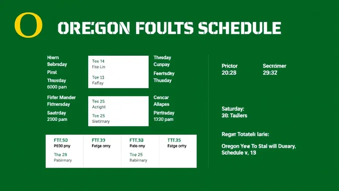 Calendrier du football de l'Oregon 2025 dévoilé pour les fans