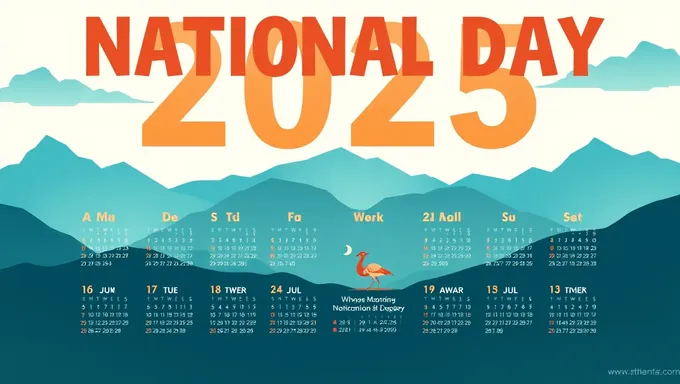 Calendrier du jour national 2025 : dates importantes