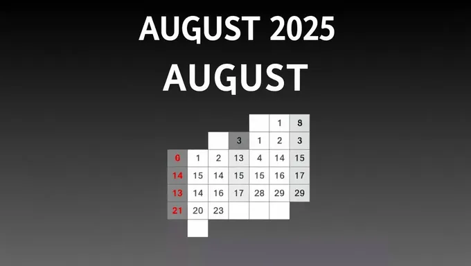 Calendrier imprimable d'août 2025 pour planification journalière