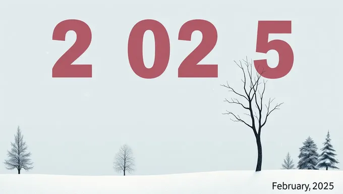 Calendrier pour février 2025 Redondé à nouveau