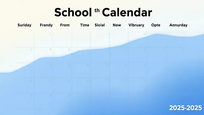 Calendrier scolaire de l'école 2025-2025 : dates importantes et événements