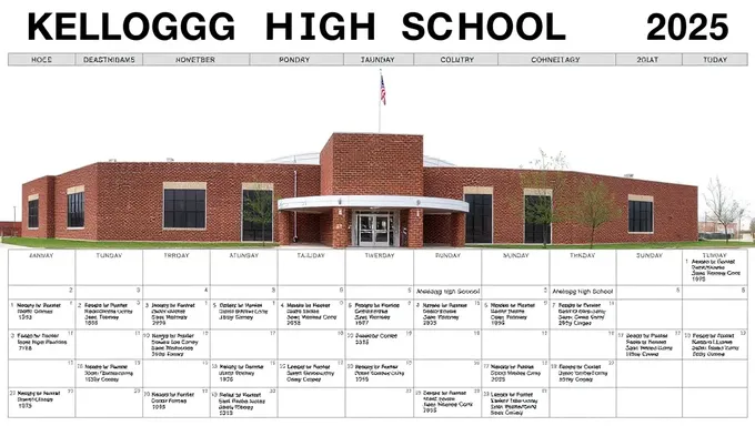 Calendrier scolaire de l'école secondaire Kellogg 2025 notes importantes