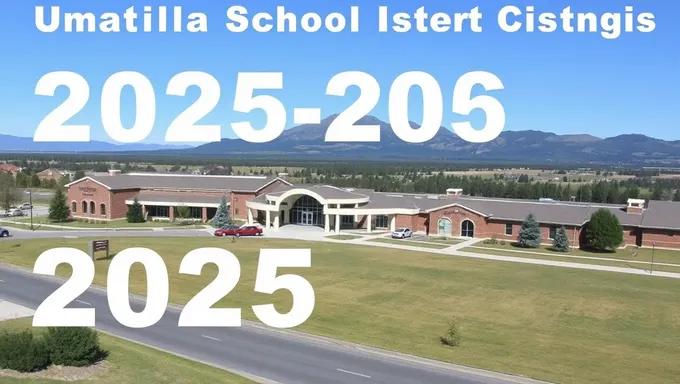 Calendrier scolaire du district scolaire d'Umatilla pour 2025-2025