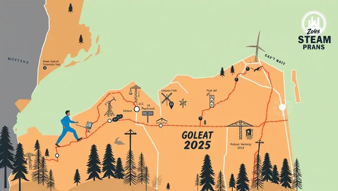 Carte de l'Aventure de la Remontée à Vapeur de l'Oregon pour 2025