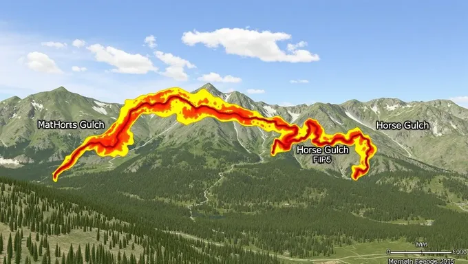 Carte du feu de Horse Gulch 2025 pour les efforts de rétablissement