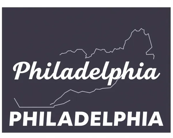 Carte du plan de la ville de Philadelphie en format PNG