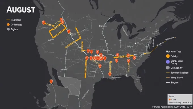 Carte du spectacle ASD en août 2025