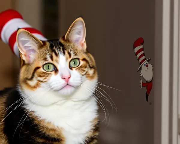 Chat éthéré en images avec chapeau