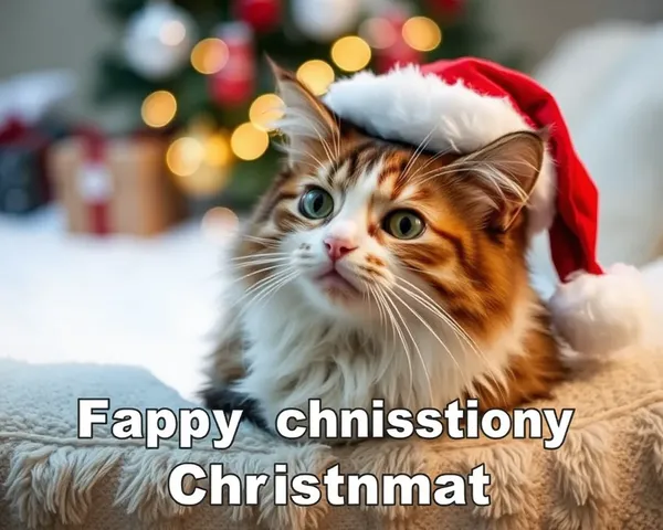 Chats de Noël en Vêtements Amusants et Écharpes Images