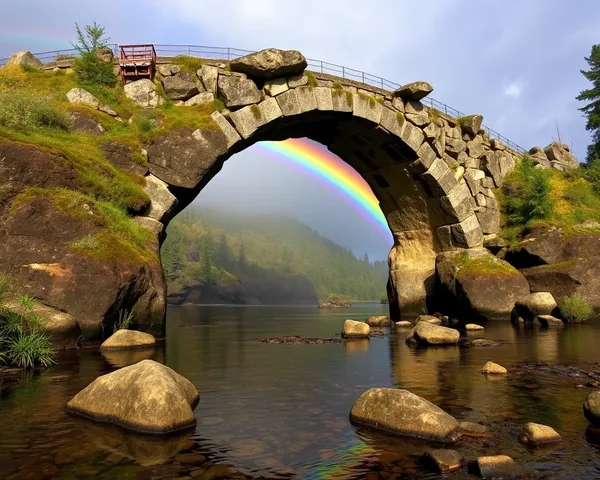 Chats traversant le Pont de l'Arc-en-Ciel en images