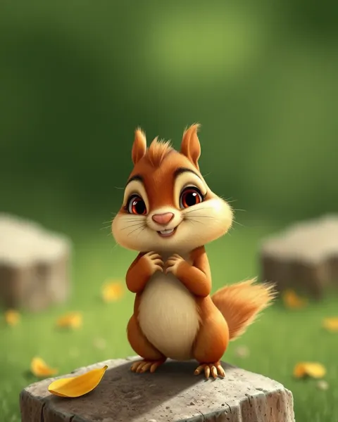 Chipmunk en Cartoon Whimsical : Illustrations Captivantes