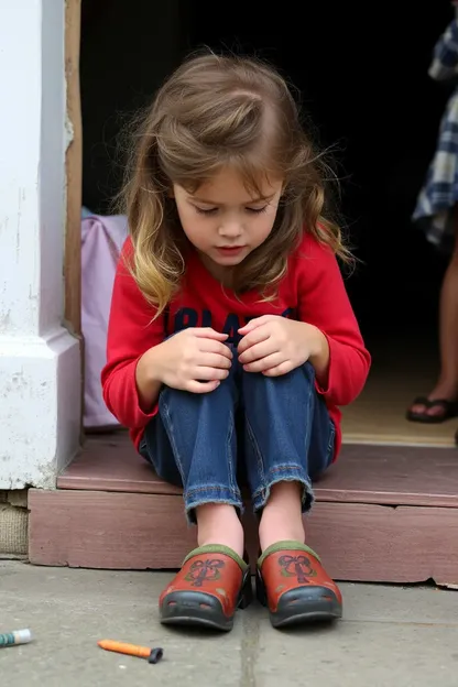 Clogs sur les jambes d'une fille