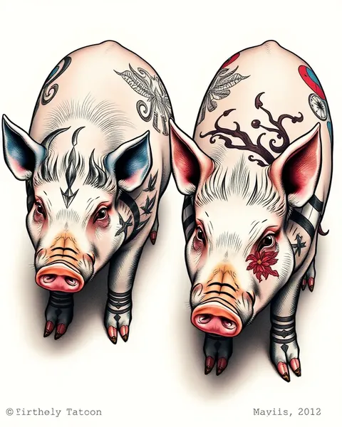 Cochons tatoués : les cochons tatoués ne sont pas communs