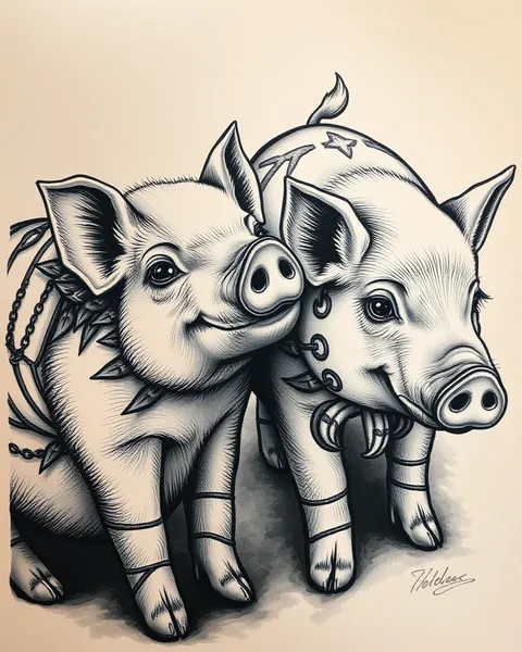 Cochons tatoués : les cochons tatoués ont des histoires personnelles