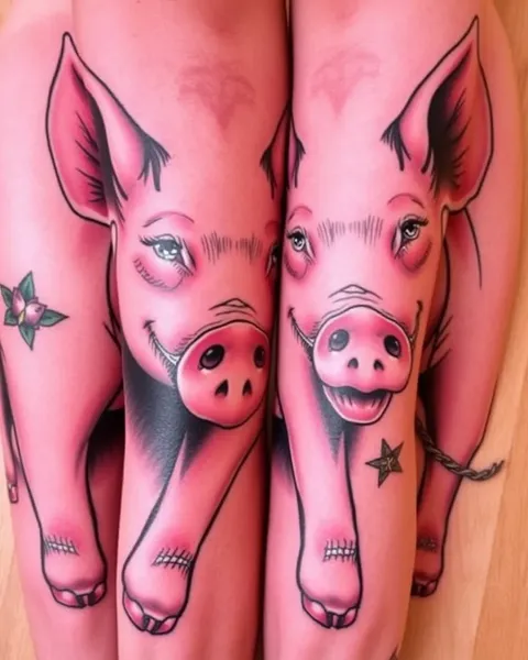 Cochons tatoués : les cochons tatoués sont des œuvres d'art belles