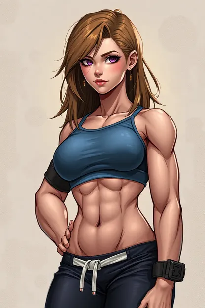 Collection d'illustrations d'anime hentai de style musclé de fille