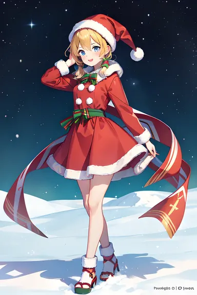 Collection d'illustrations de Noël et d'anime