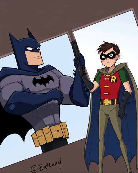 Collection d'images de cartoon de Batman et Robin trouvées en ligne