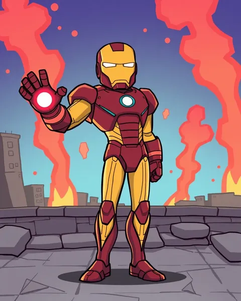 Collection d'images de cartoon de Iron Man trouvées en ligne