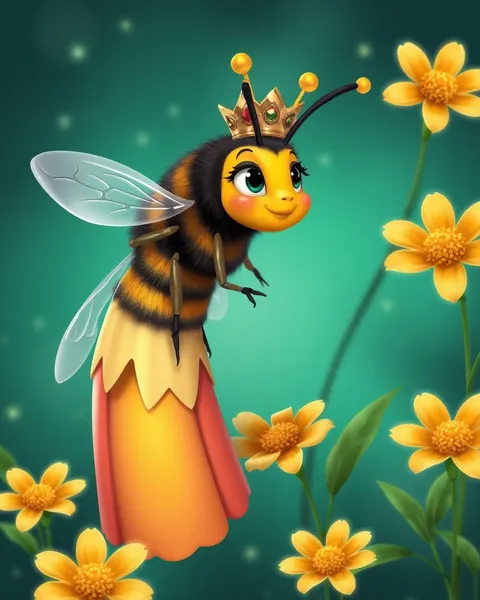 Collection d'images de cartoons de la reine abeille trouvées en ligne