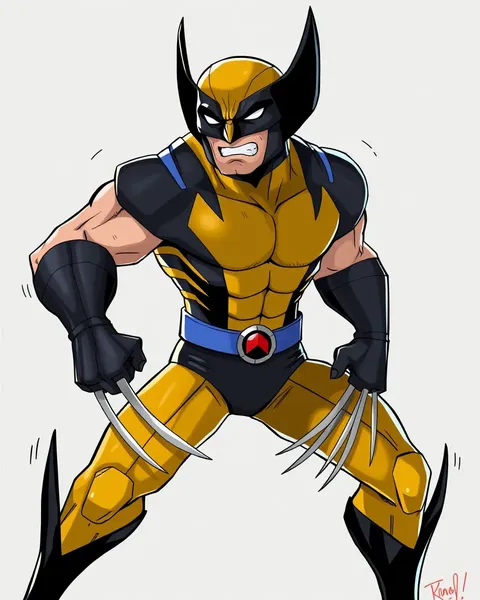 Collection exclusive de photos de Wolverine de cartoon