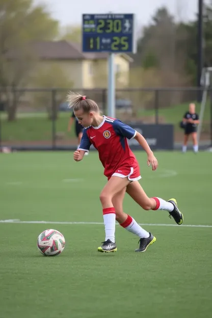 Compétences pour les avantes de soccer U14 de filles