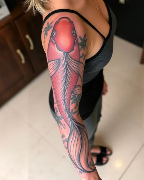 Conception d'idées de tatouage de poisson de koi