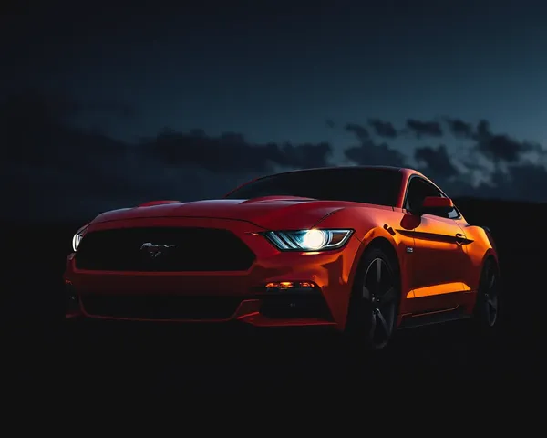 Conception de PNG d'éclairage sous-jacent pour la voiture Mustang