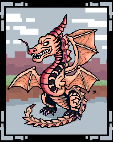 Conception de Tatouage de Dragon personnalisé sur Peau de Minecraft