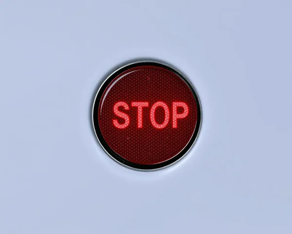 Conception de bouton de stop rouge PNG