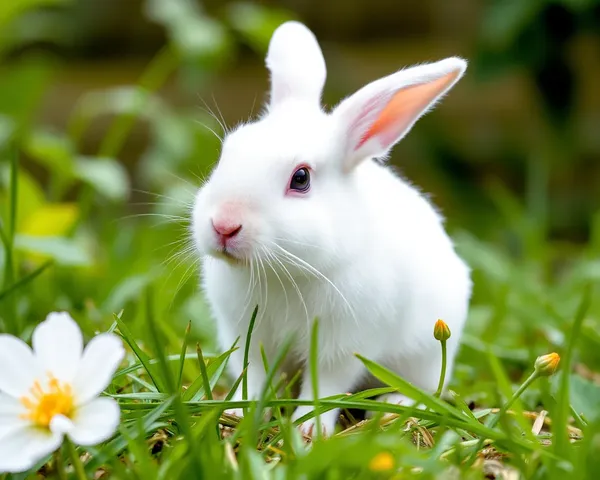 Conception de caractère de lapin blanc en PNG transparent