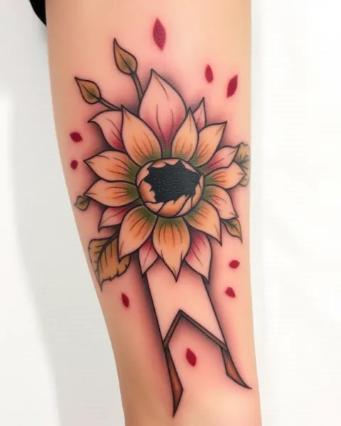 Conception de designs de tatouage de tournesol personnalisés