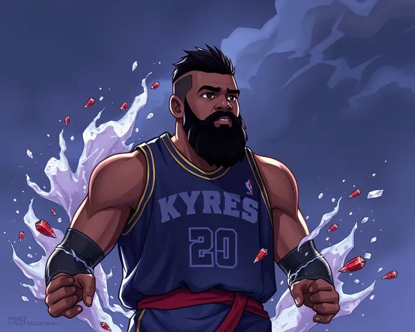 Conception de jersey de basket-ball animé PNG de Kyrie