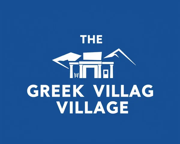 Conception de logo de village grec