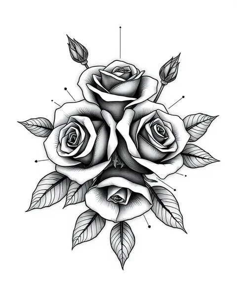 Conception de rose tatouage pour un artwork corporel significatif