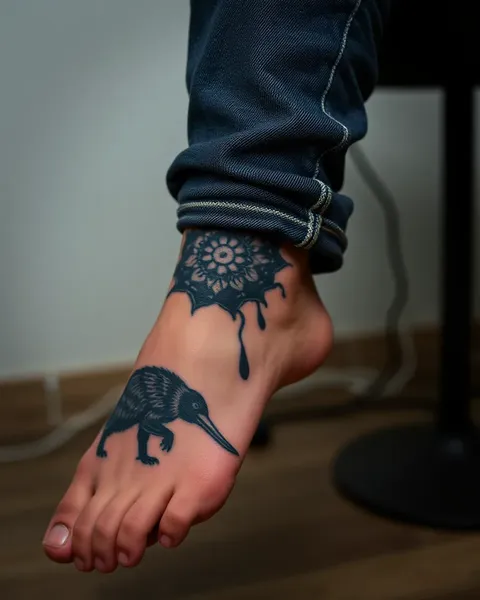 Conception de tatouage au pied pour les hommes