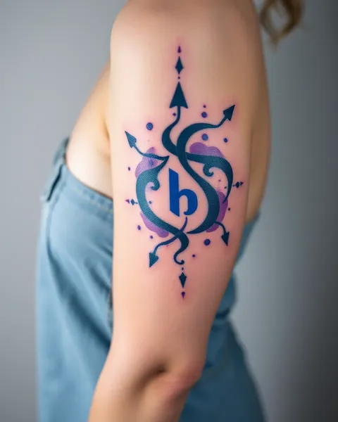 Conception de tatouage bleu encre pour des déclarations audacieuses