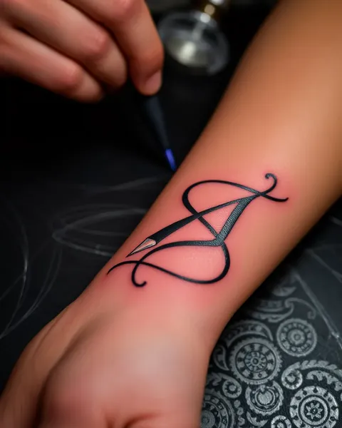 Conception de tatouage de belles lettres pour l'art corporel