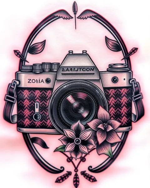 Conception de tatouage de camera pour les amateurs de photographie