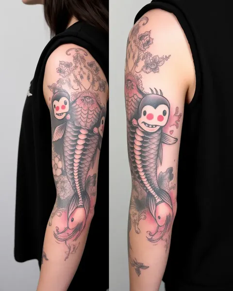 Conception de tatouage de carpe de koi : tendance populaire de l'art corporel