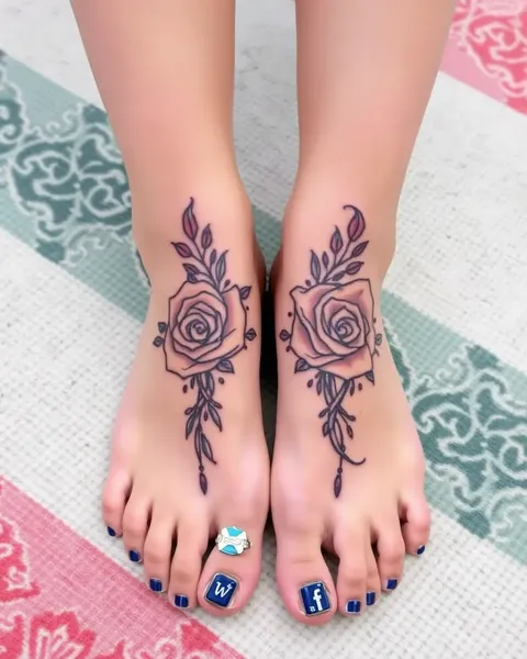 Conception de tatouage de pieds jolie pour les hommes