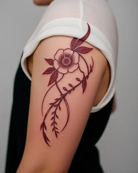 Conception de tatouage en encre brune : design d'art corporel personnalisé